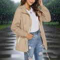 Packable Rain Jacket Women Waterproof Lightweight Rain Coats with Hood Zip Up Outdoor Hiking Travel Windbreaker